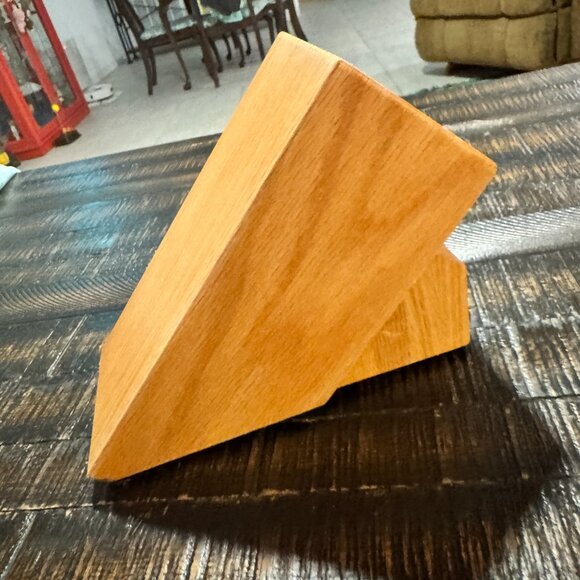 Cutco 8 Slot Wooden Oak Knife Block Made in USA - Picture 6 of 6